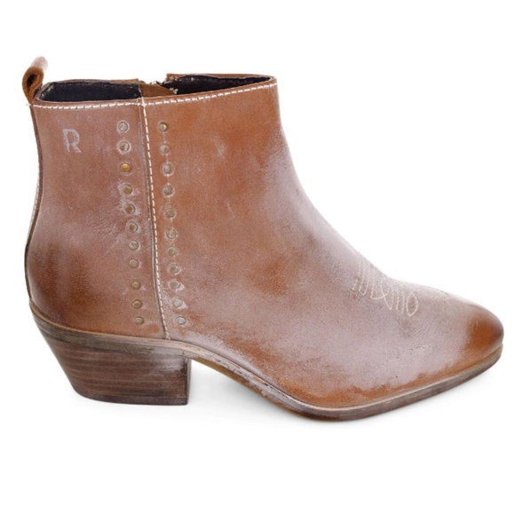 NWT ROAN By Bed Stu 'Aggie' Genuine Leather Western Style in Tan/White - Picture 2 of 10